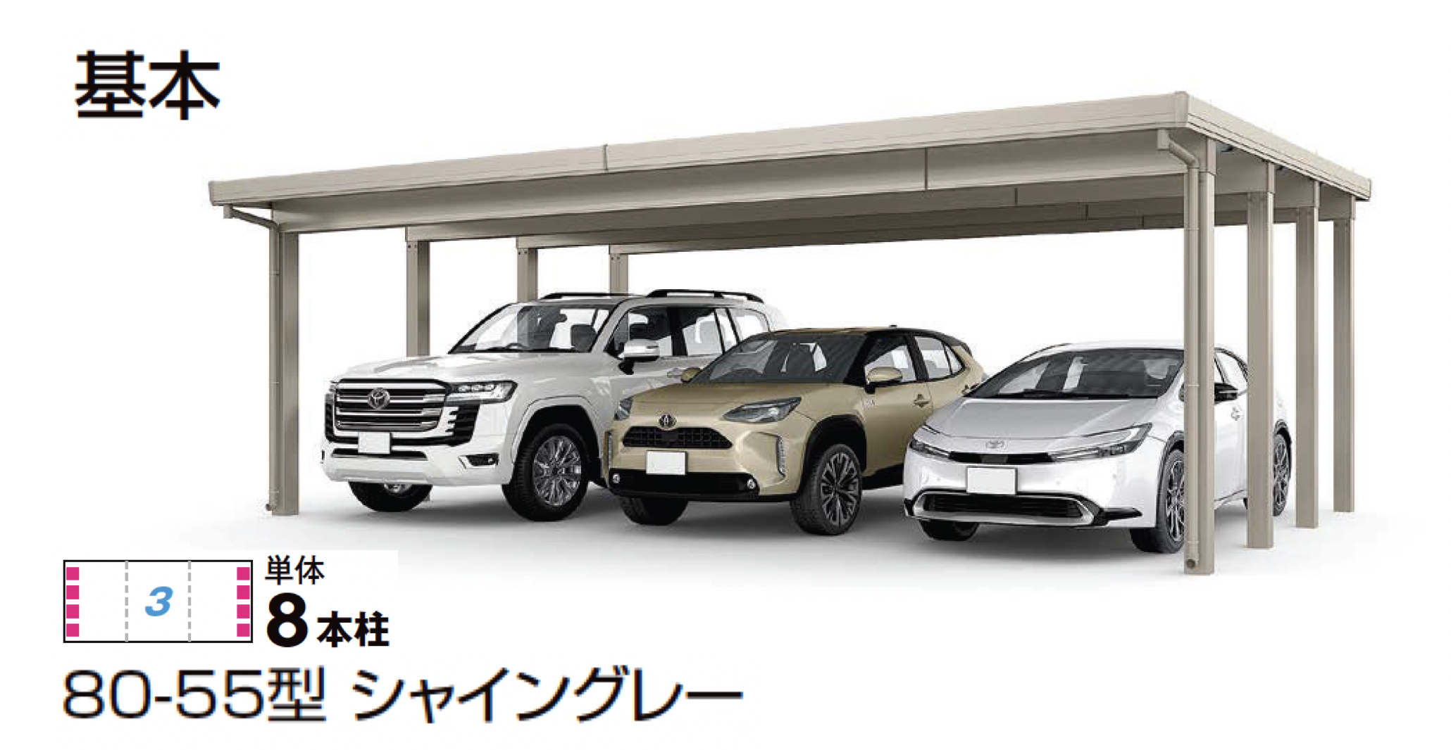 LIXIL | カーポートST 4500タイプ 3台用【2025年版】 | 建材サーチ