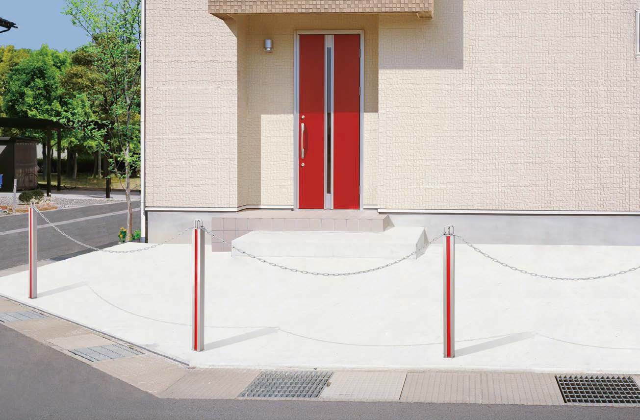 オンリーワンクラブ | ステンレスチェーンポール(角柱) | 建材サーチ