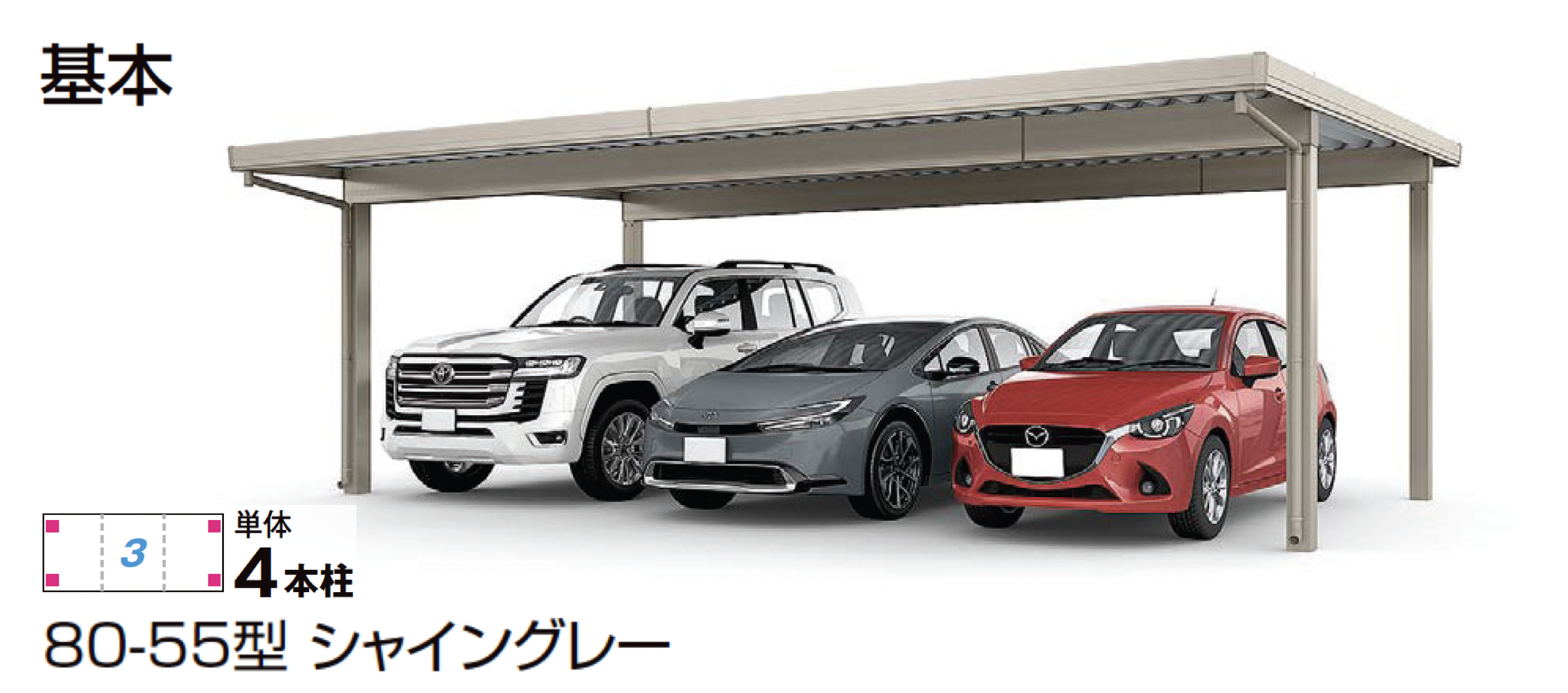 LIXIL | カーポートSW 1500タイプ 3台用【2025年版】 | 建材サーチ