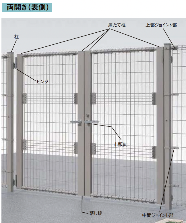 LIXIL | メッシュ門扉 S型[市販錠対応タイプ]【2024年版】 | 建材サーチ