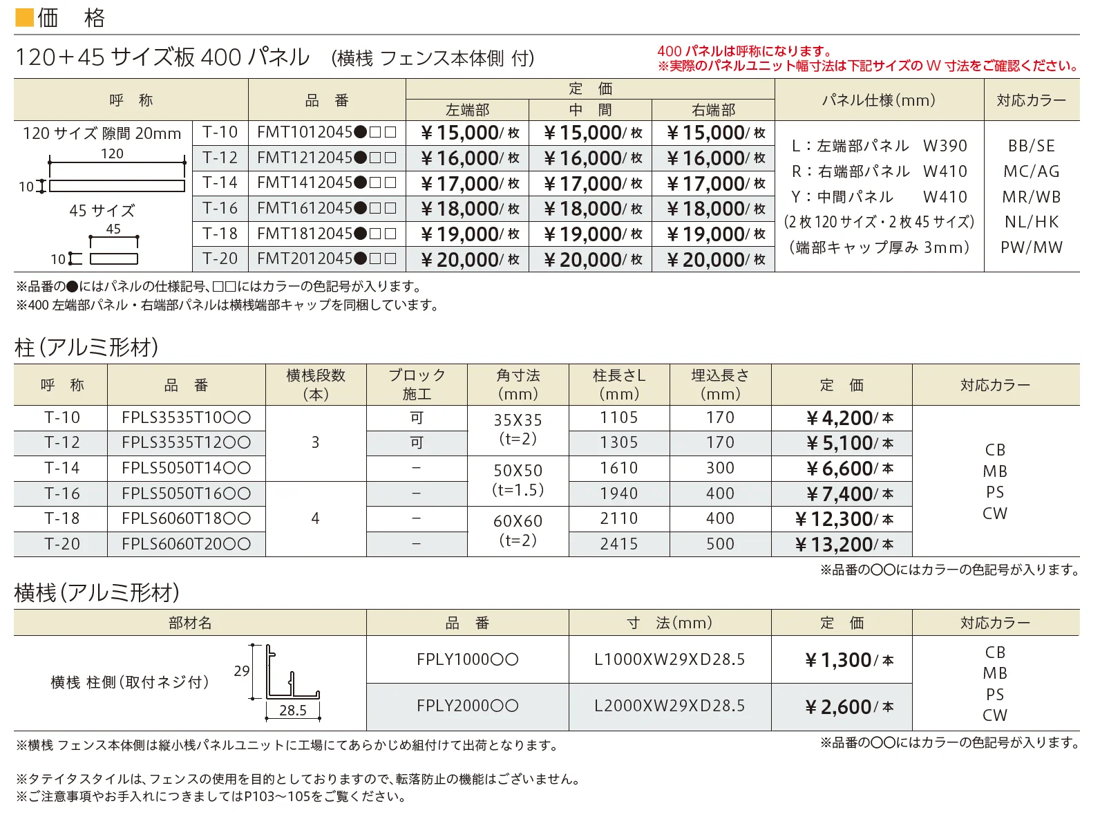 タテイタスタイル 120+45サイズ （隙間20mm）（板デコⅡ仕様）【2023年版】_価格_1