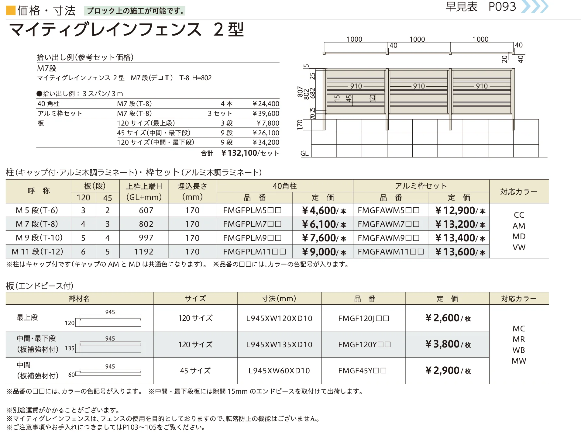 マイティグレインフェンス 2型 (板デコⅡ仕様)【2023年版】_価格_1
