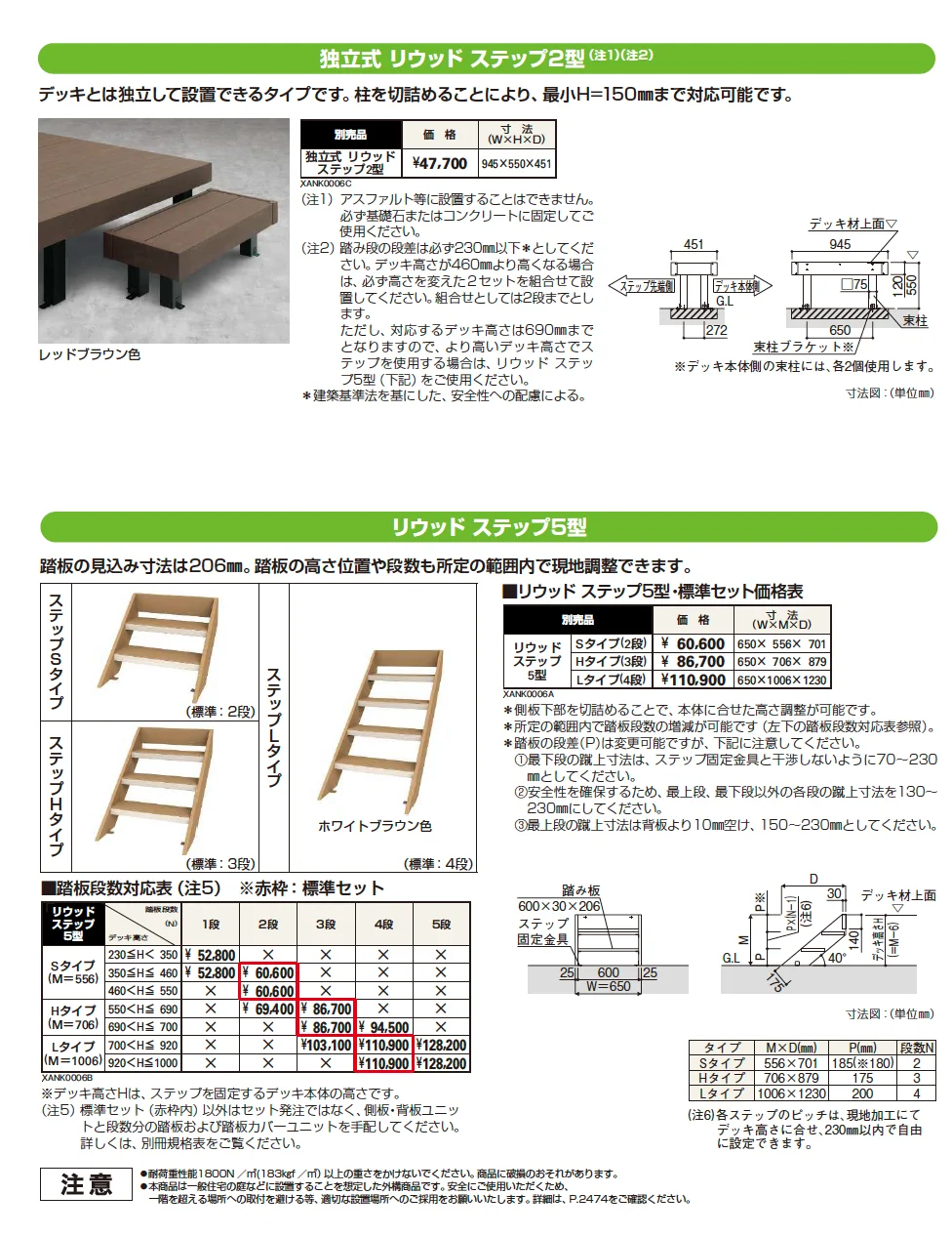 リウッドデッキ 200 段床セット/リウッドステップ【2023年版】_価格_3