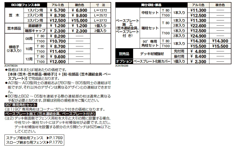ルシアス デッキフェンスB03型【2023年版】_価格_1