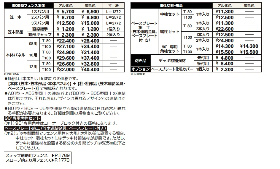 ルシアス デッキフェンスB05型【2023年版】_価格_1