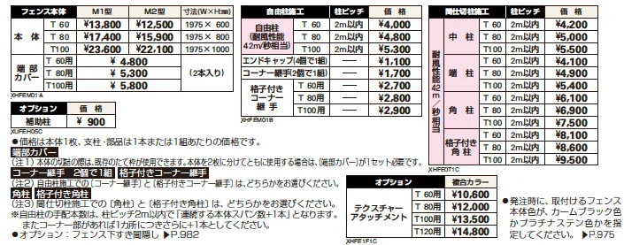 シンプレオ フェンスM2型 M2型：たて井桁メッシュ【2023年版】_価格_1