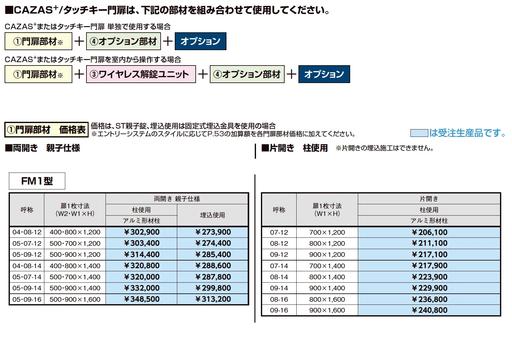 開き門扉AA エントリーシステム FM1型(木調)【2023年版】_価格_1