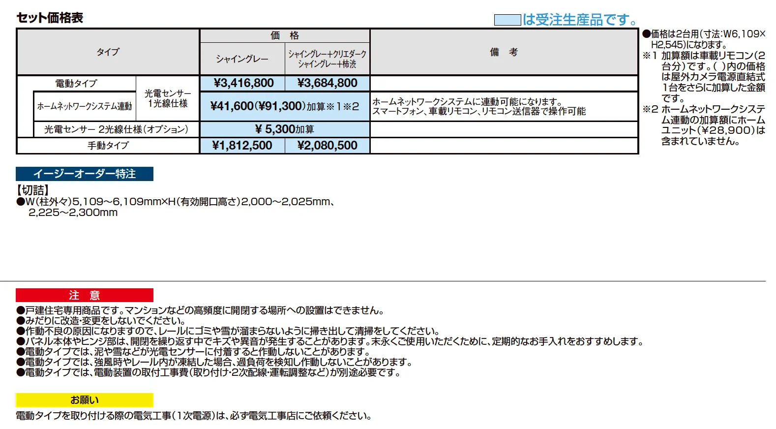 プレミエスゲート ワイド YA型【2023年版】_価格_1