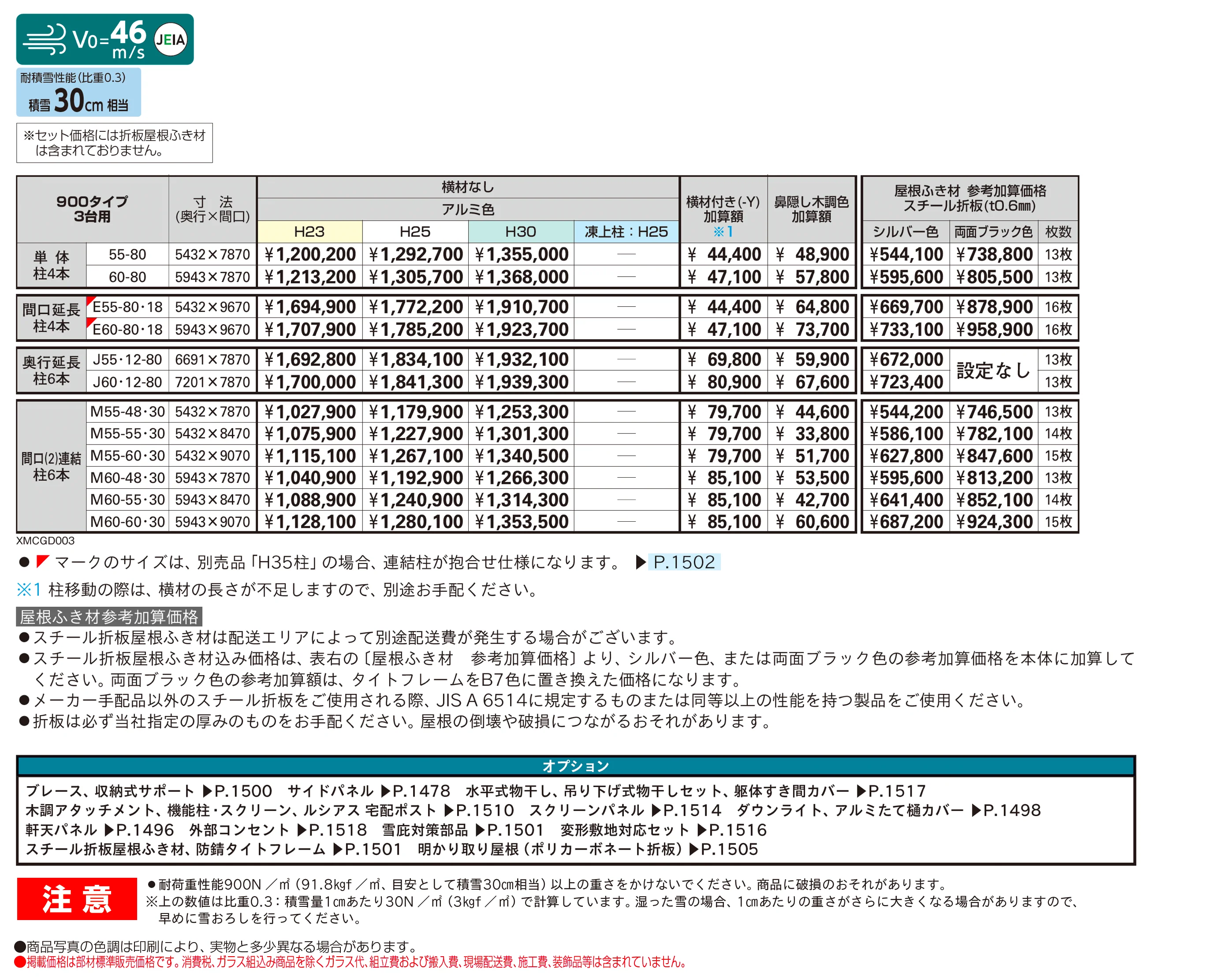 ジーポートPro 900タイプ 3台用(単体/間口延長/奥行延長/間口連結)_価格_1
