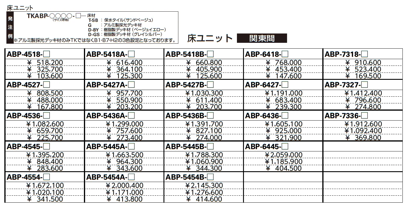 大型空間バルコニー エアキューブ 床ユニット【2023年版】_価格_2
