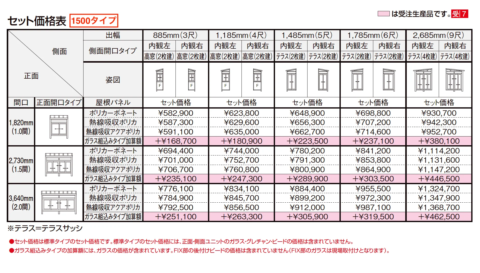 サニージュ F型 床納まり(ランマ付き)関東間【2023年版】_価格_3