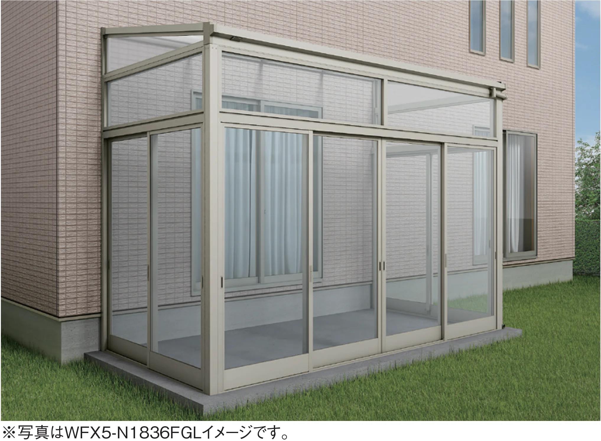 大仙の「ソレイドテラス囲い ノーマルサッシ(ランマFIX)【土間仕様】」のサブ画像1