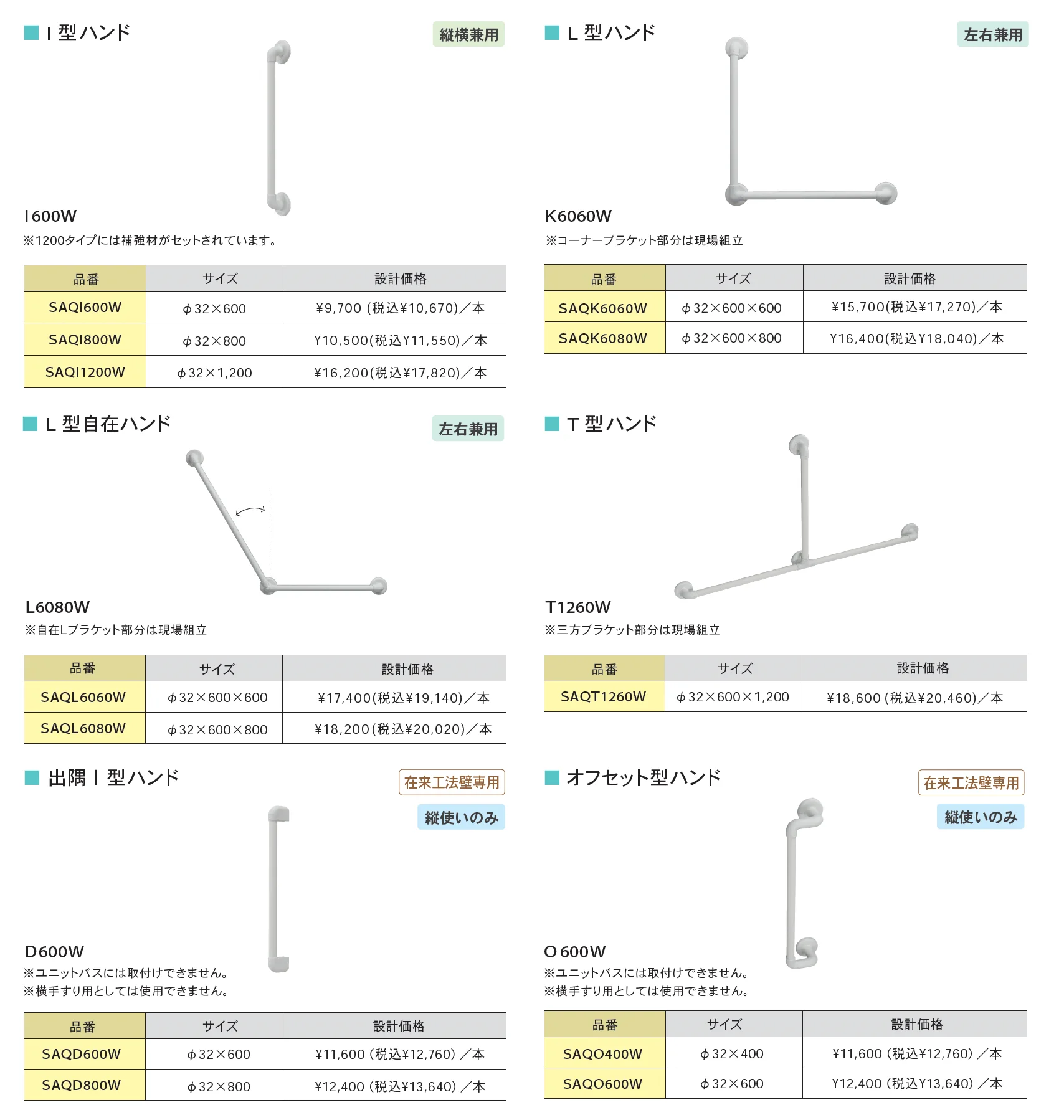 水まわり用手すりシリーズ 32ソフトアクアレール <バリアフリー>_価格_1