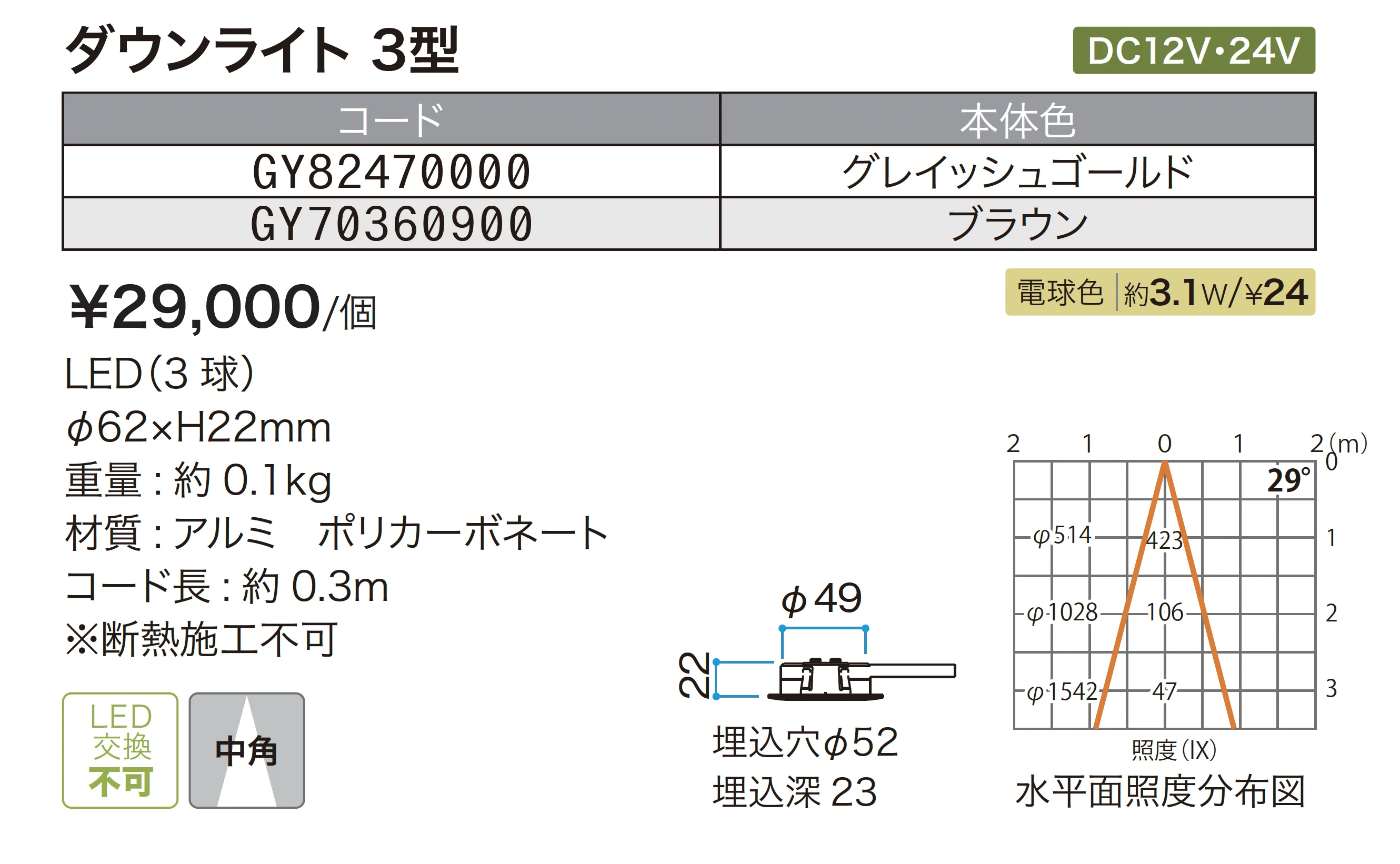 ダウンライト 薄型タイプ_価格_1