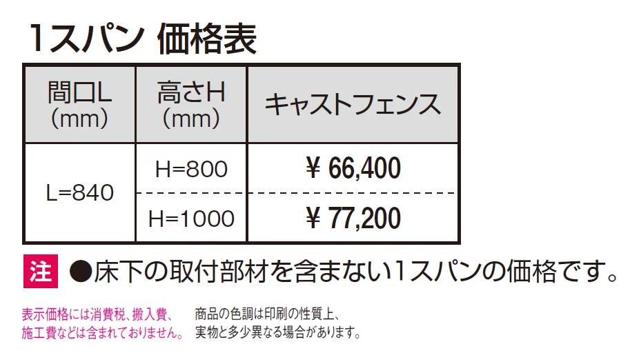 ラステラ (キャストフェンス〈鋳物〉 フェンス)【2024年版】_価格_1