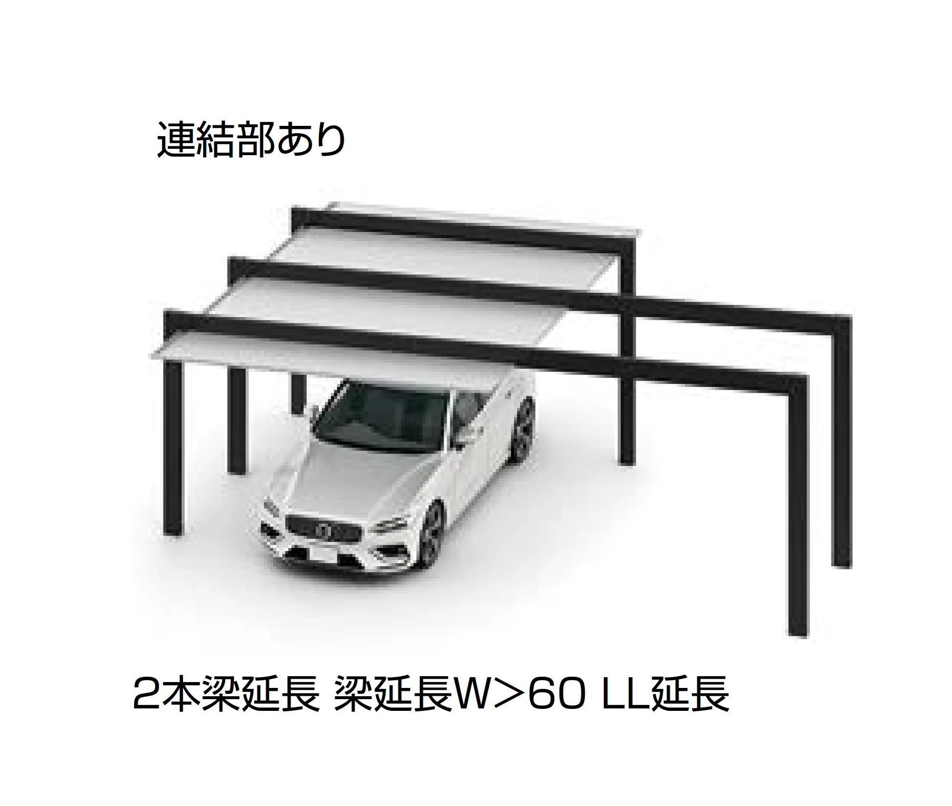 LIXILの「カーポートSC 1500 1台用 梁延長【2025年版】」のサブ画像6