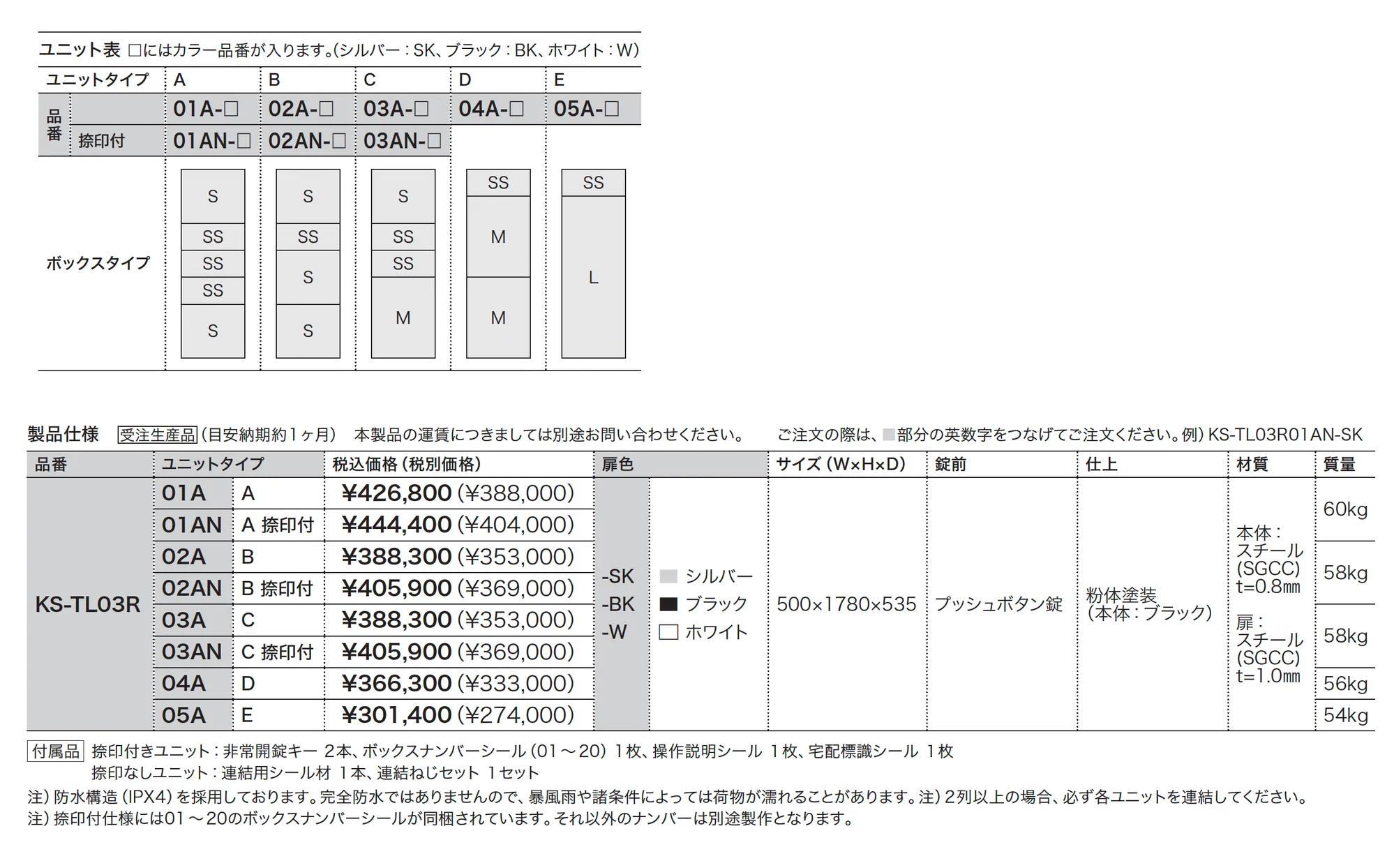 Nasta Box STANDARD アナログキー_価格_1