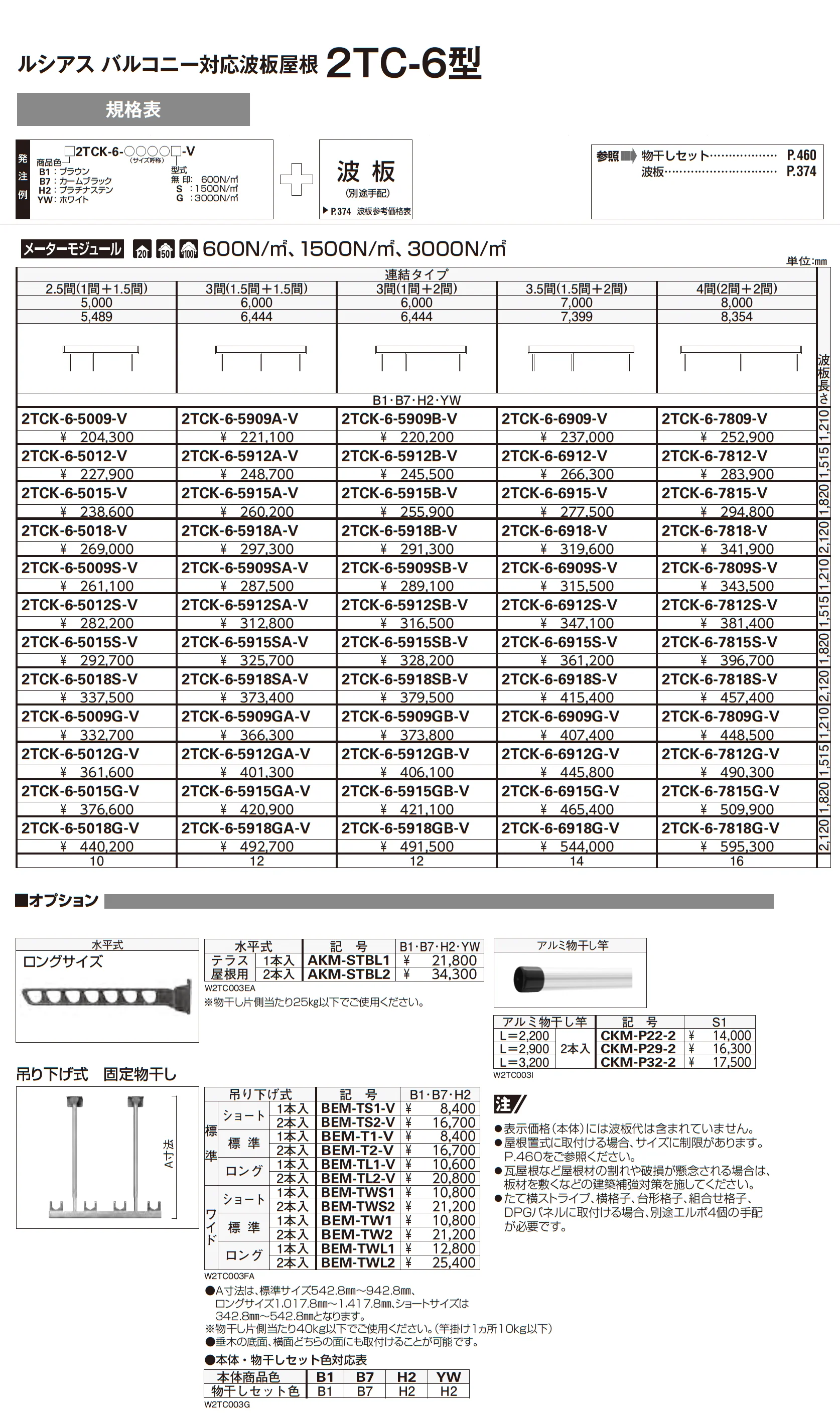 ルシアス バルコニー対応波板屋根 2TC-6型_価格_4
