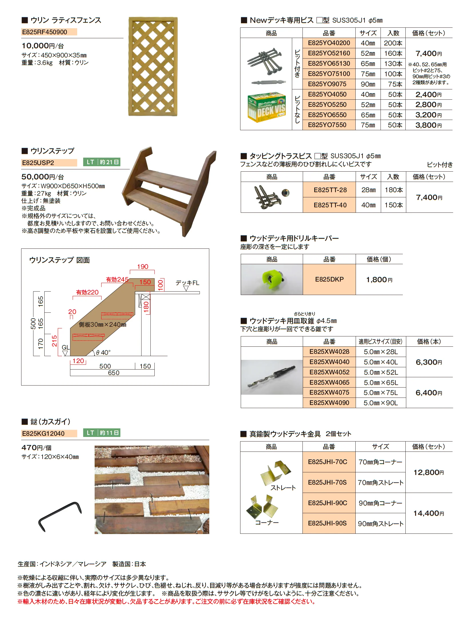 ウリン_価格_2