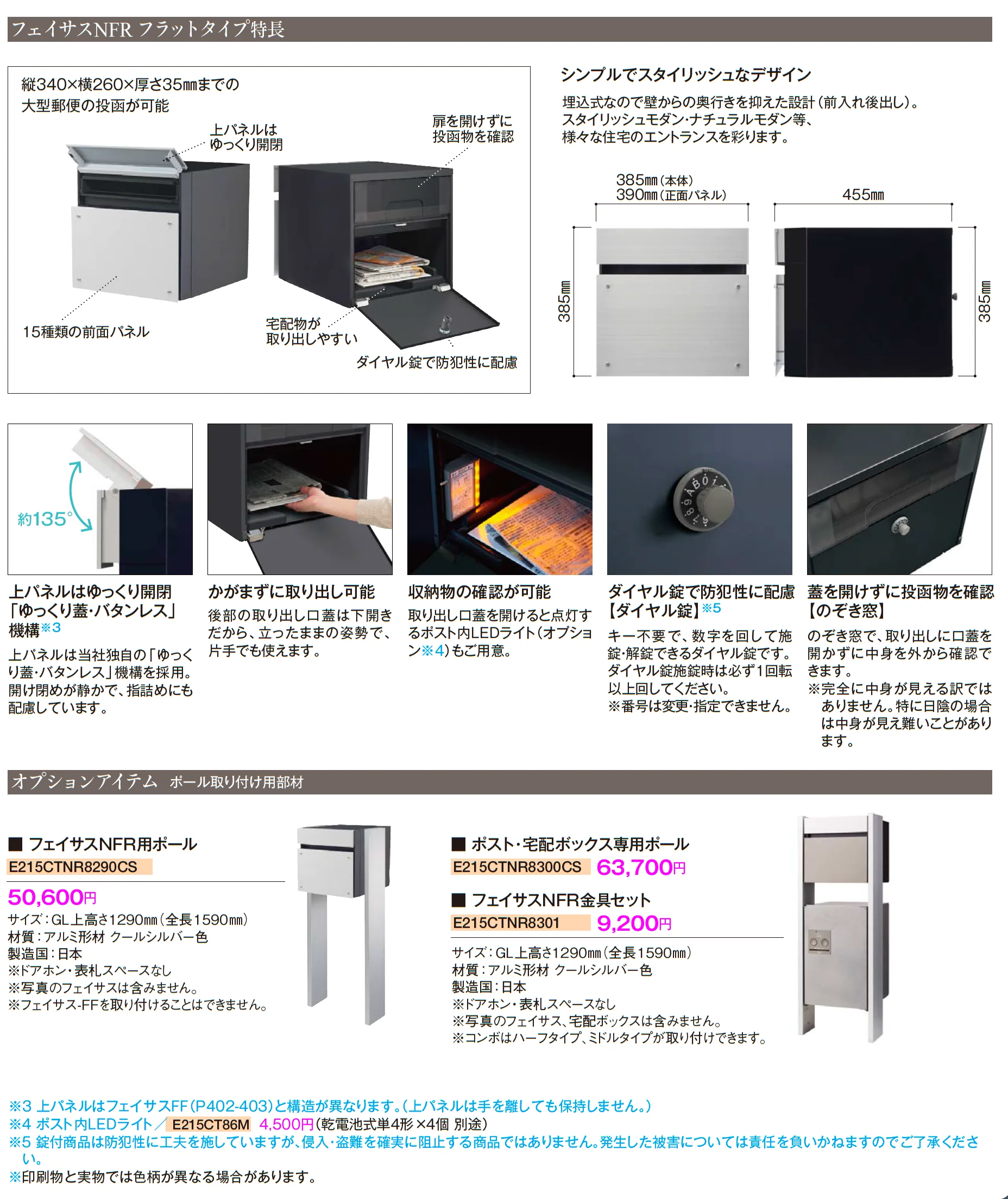 フェイサスNFR フラットタイプ_価格_2