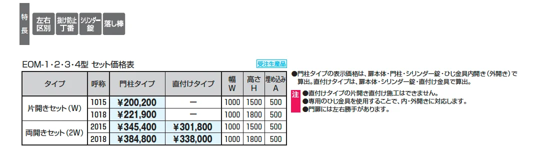 大型鋳物門扉 ランディーナ2型【2025年版】_価格_1