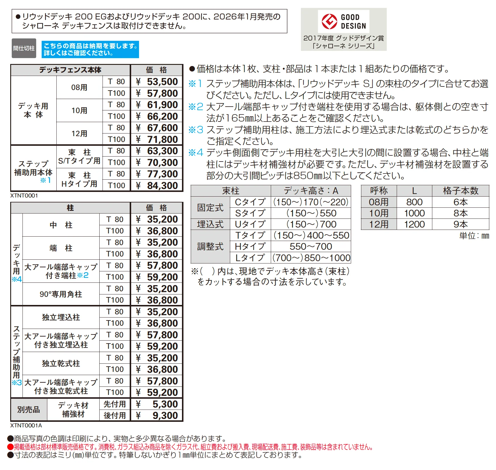 シャローネ デッキフェンス 1型_価格_1
