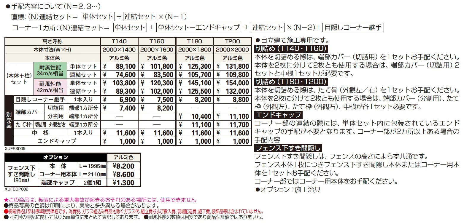 シンプレオ スクリーンフェンスYL1S型 【2024.6月発売】【2024年版】_価格_1