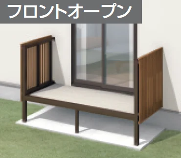三協アルミの「オルネ特注品(庭置き式 たてスリット〈フロントオープン〉)」