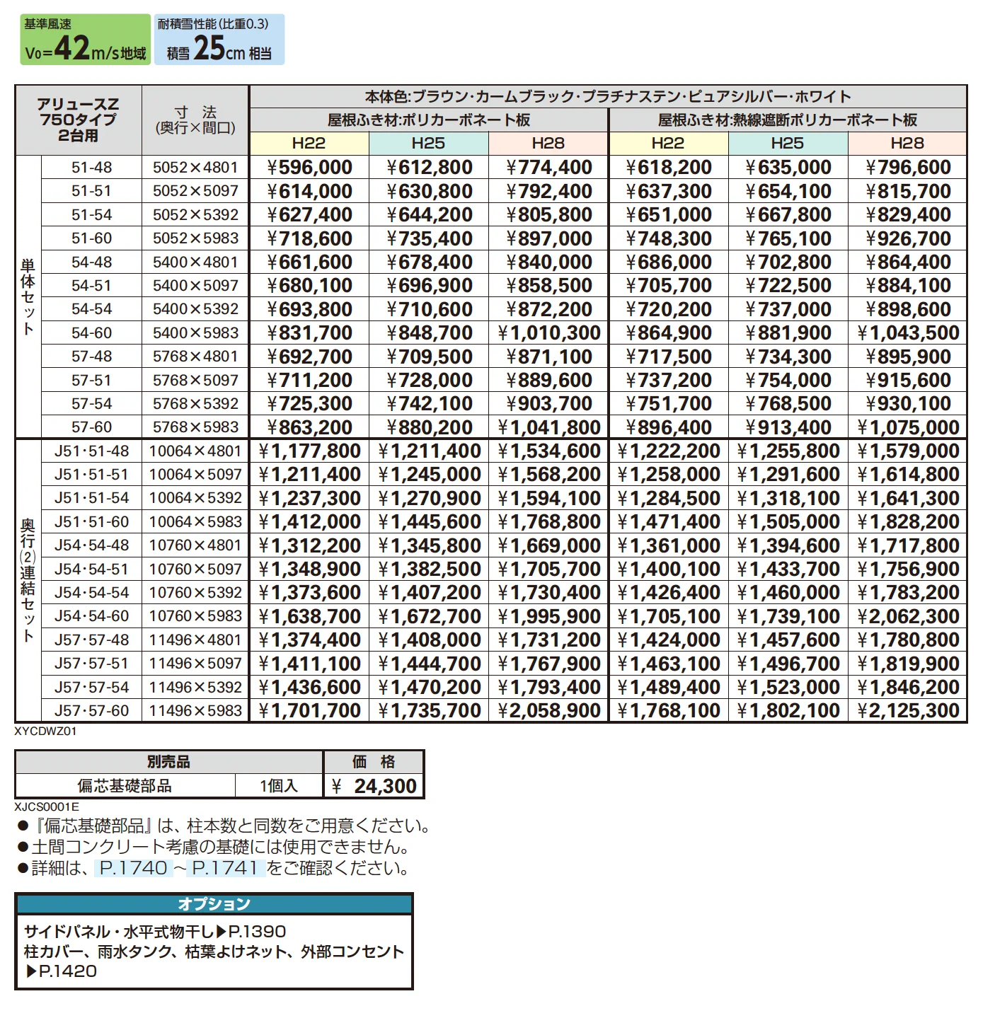 アリュースZ 750タイプ 2台用 (単体/奥行連結)【2025年版】_価格_1