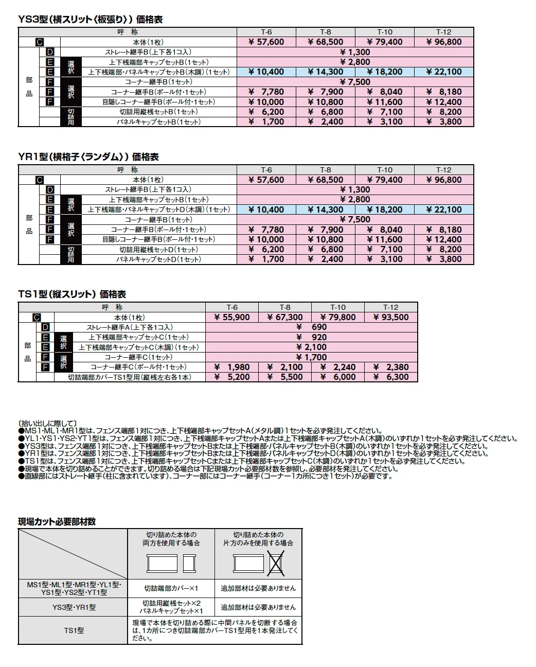 フェンスAA 多段柱(2段柱)【2023年版】_価格_4