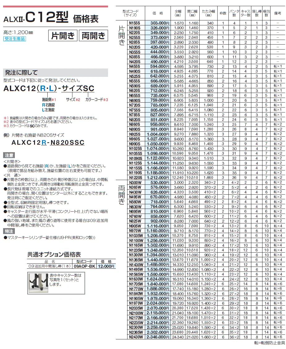 ALXⅡ-C 10型/12型/14型/16型【2024年版】_価格_3