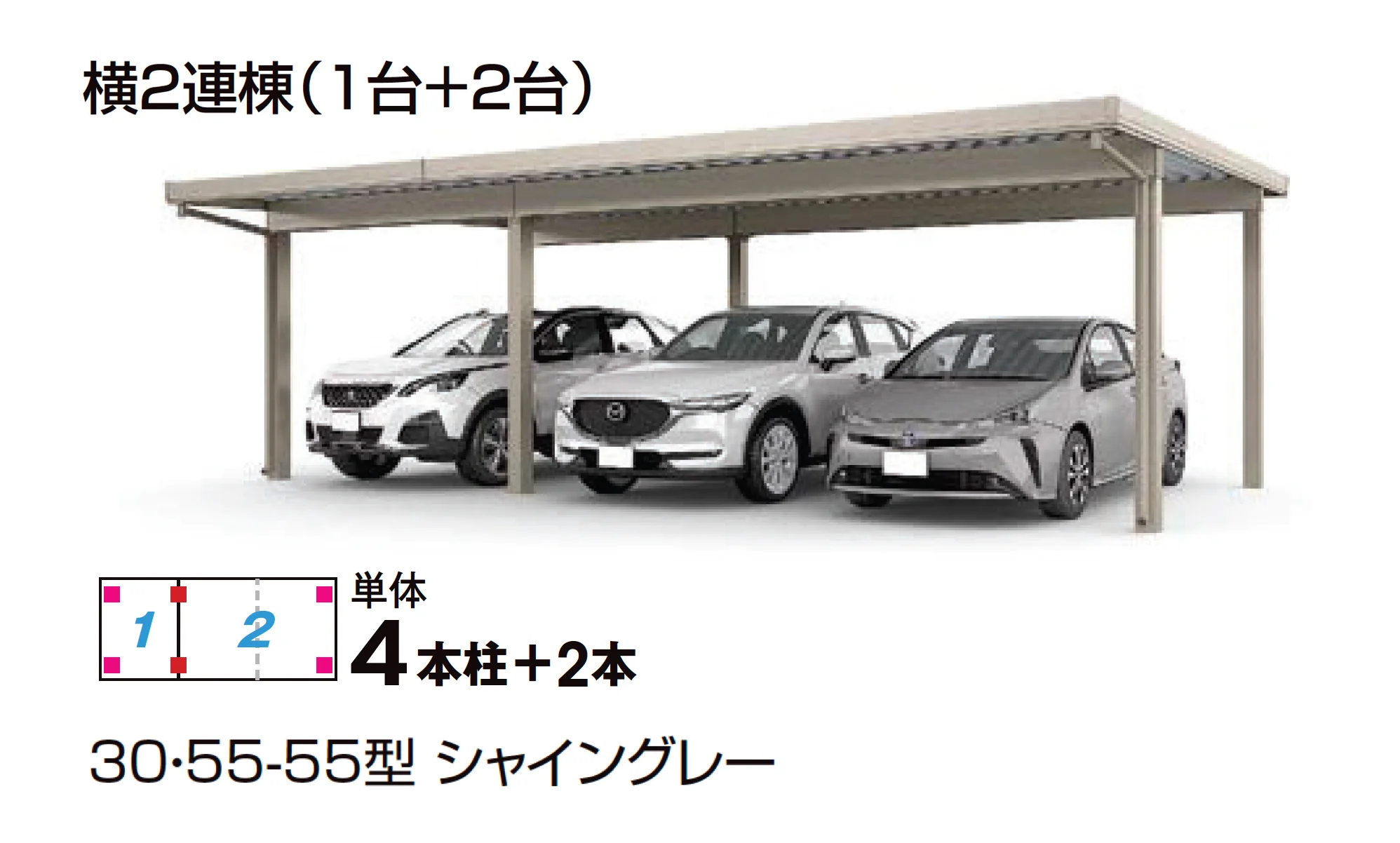 LIXILの「カーポートST 3000タイプ 3台用【2025年版】」のサブ画像6
