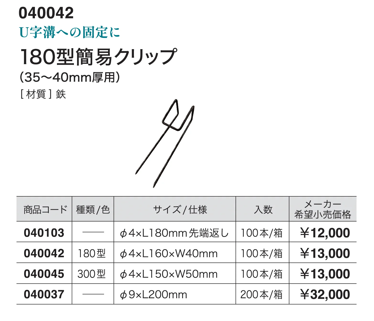 180型簡易クリップ_価格_1