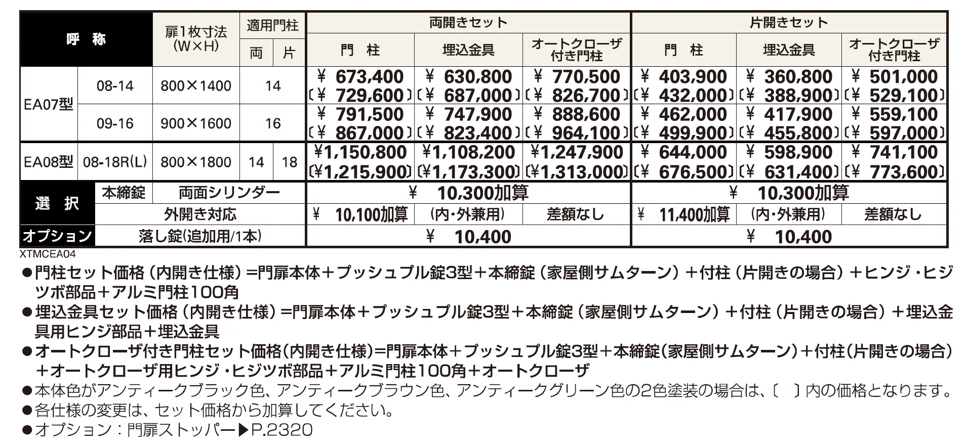 シャローネ 門扉EA07型【2023年版】_価格_1