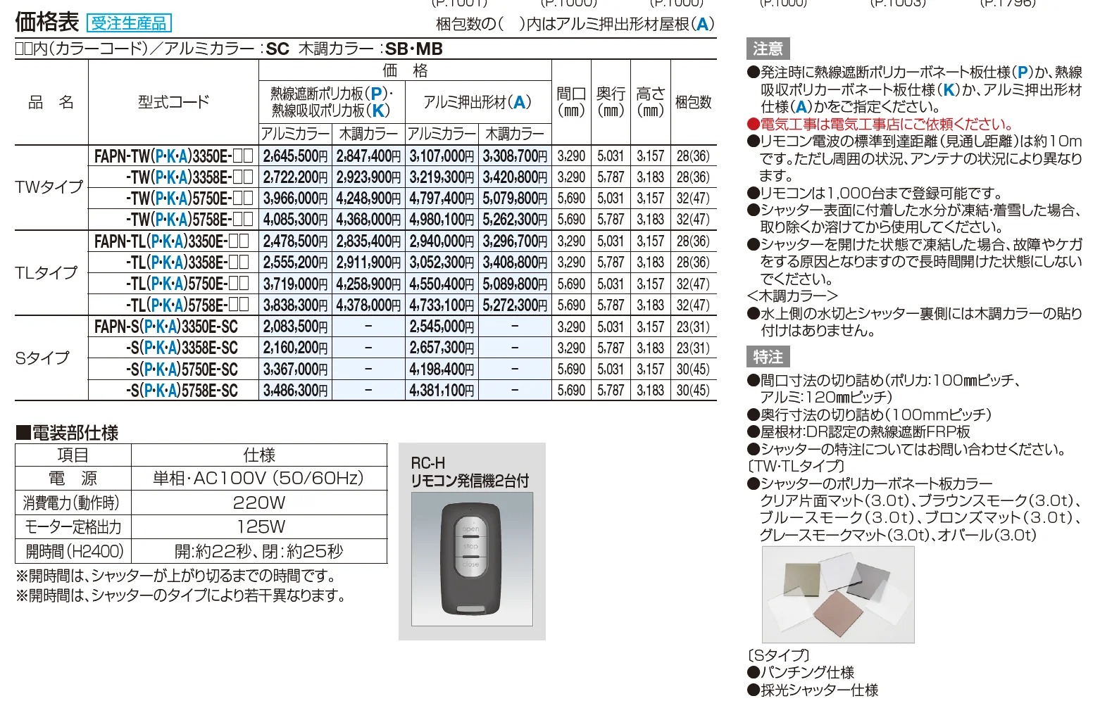 フェアポート TLタイプ【2023年版】_価格_1