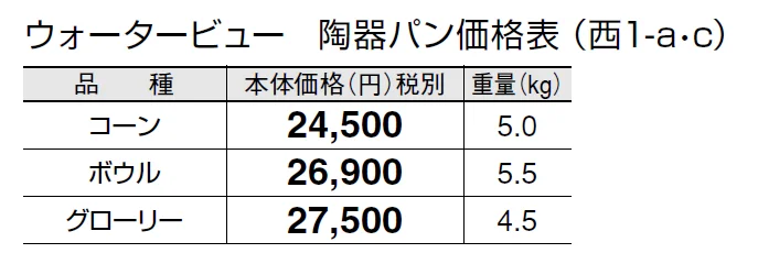 ウォータービュー 陶器パン【2024年版】_価格_3