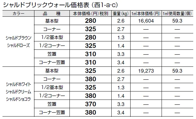 シャルドブリックウォール【2024年版】_価格_3
