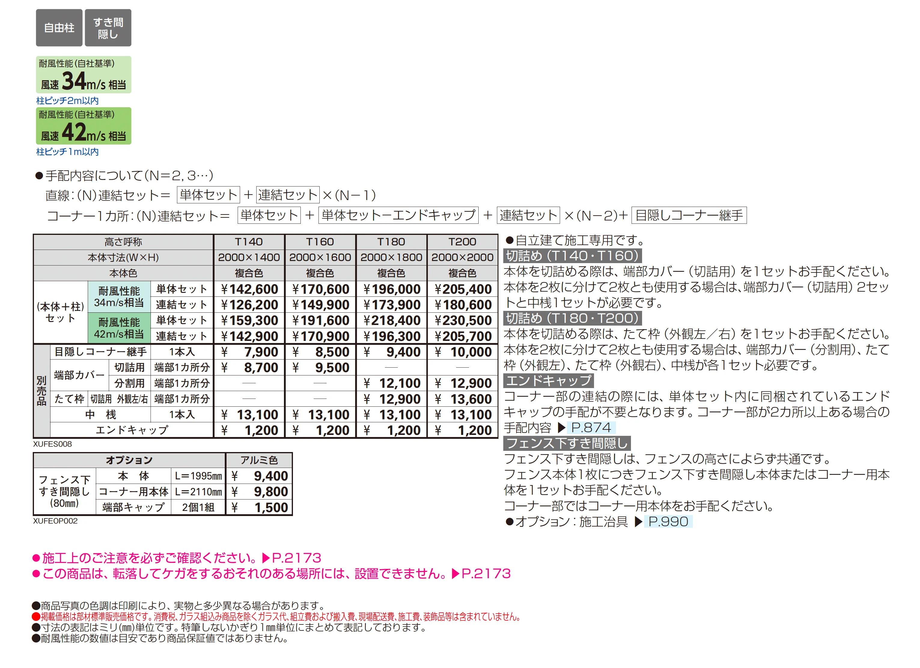 ルシアス スクリーンフェンス YS2HS型_価格_1