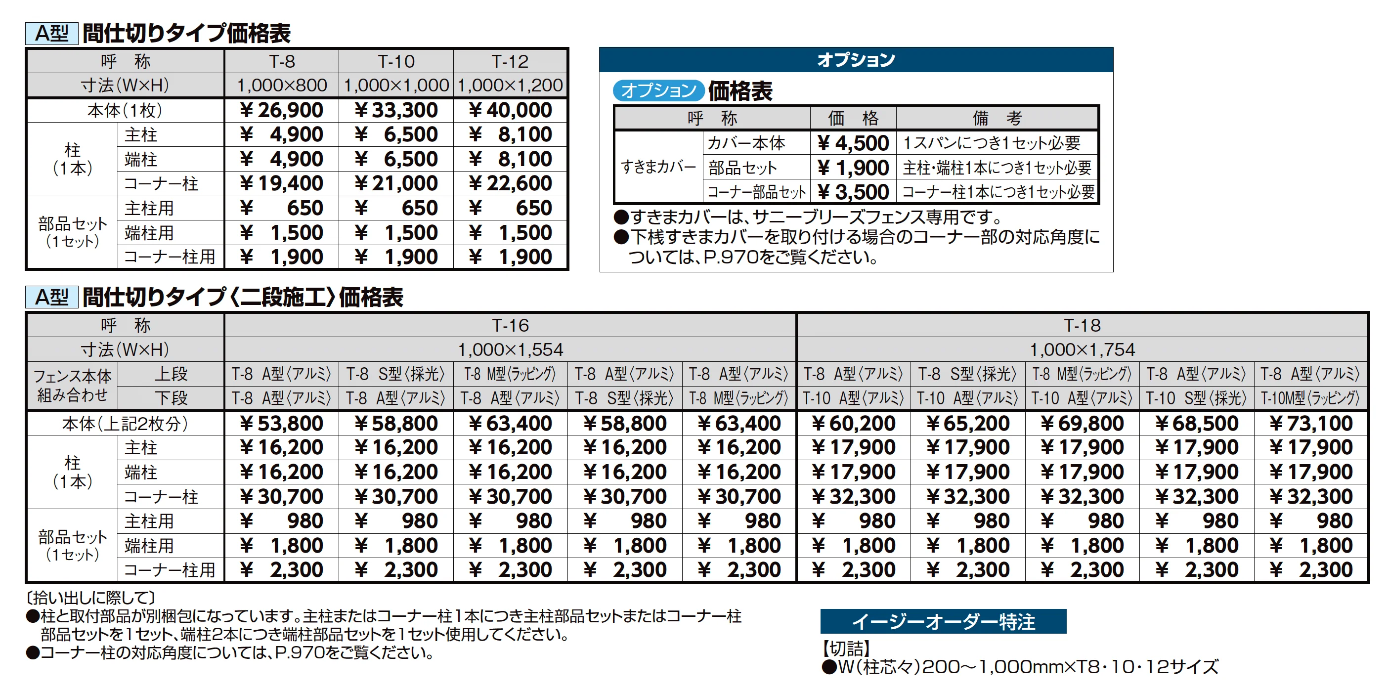 サニーブリーズフェンス A型(アルミタイプ)_価格_2
