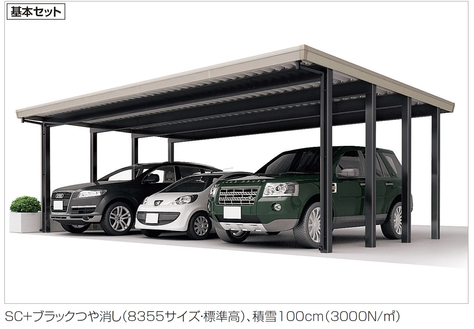 四国化成の「レジストポートSG 間口83サイズ(車3台用(トリプル))【2025年版】」