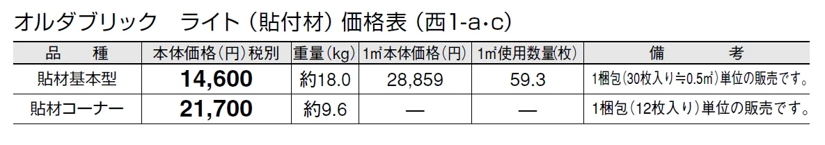 オルダブリック ライト(貼付材)【2024年版】_価格_3