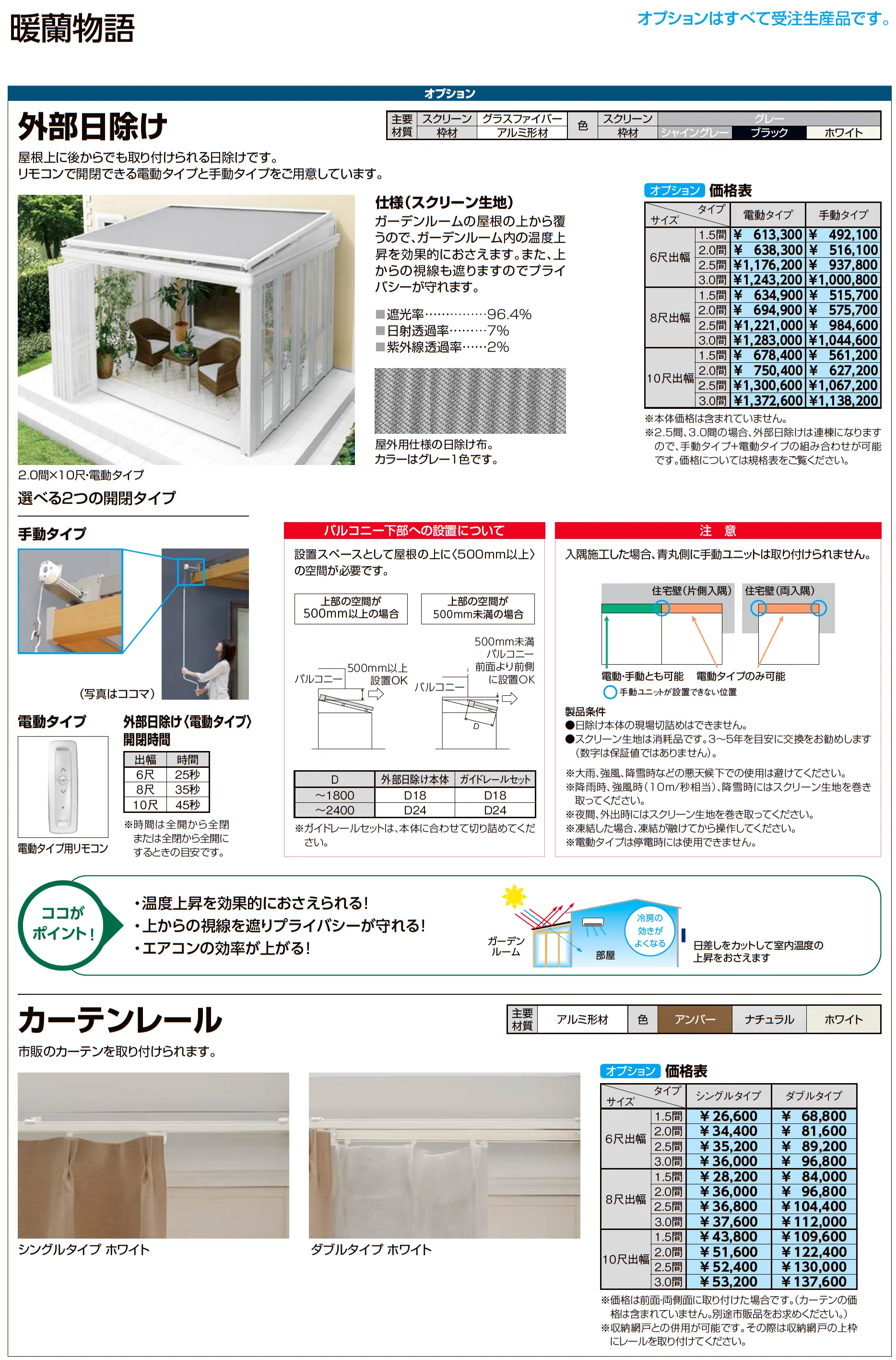 暖蘭物語 〈腰壁タイプ〉スタイルA(フルガラス仕様)_価格_3