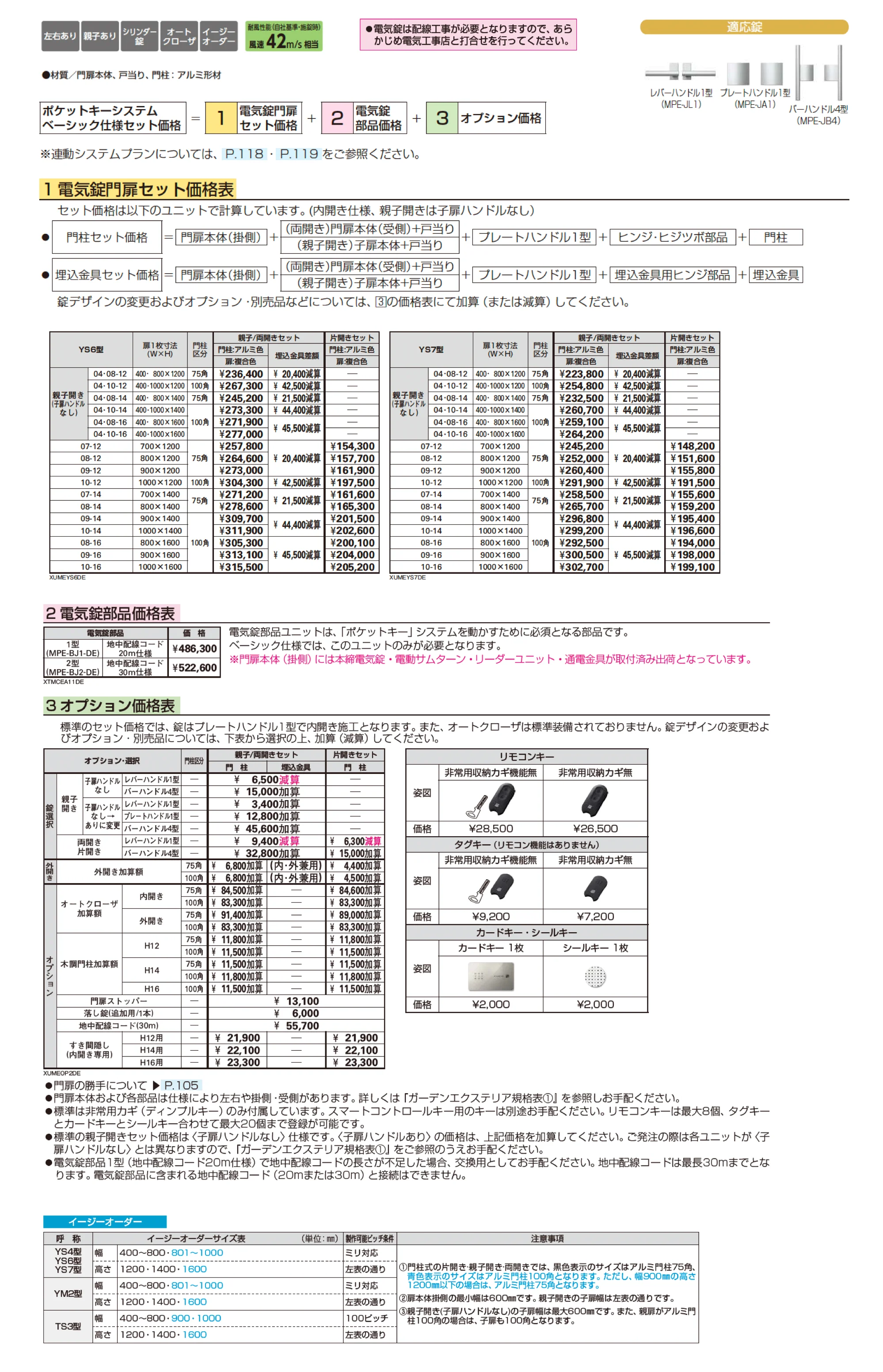 〔ポケットキーシステム〕電気錠付 ルシアス 門扉 YS6型 横スリット【2025年6月発売】【2025年版】_価格_1