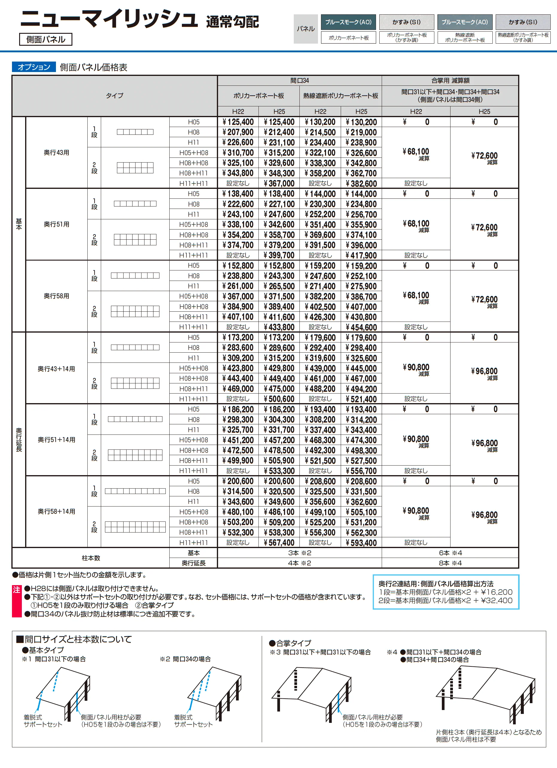 ニューマイリッシュ 通常勾配(奥行延長・合掌)_価格_4