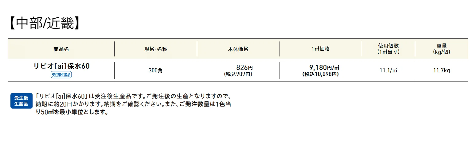 リビオ®︎［ai］保水60【2025年版】_価格_1