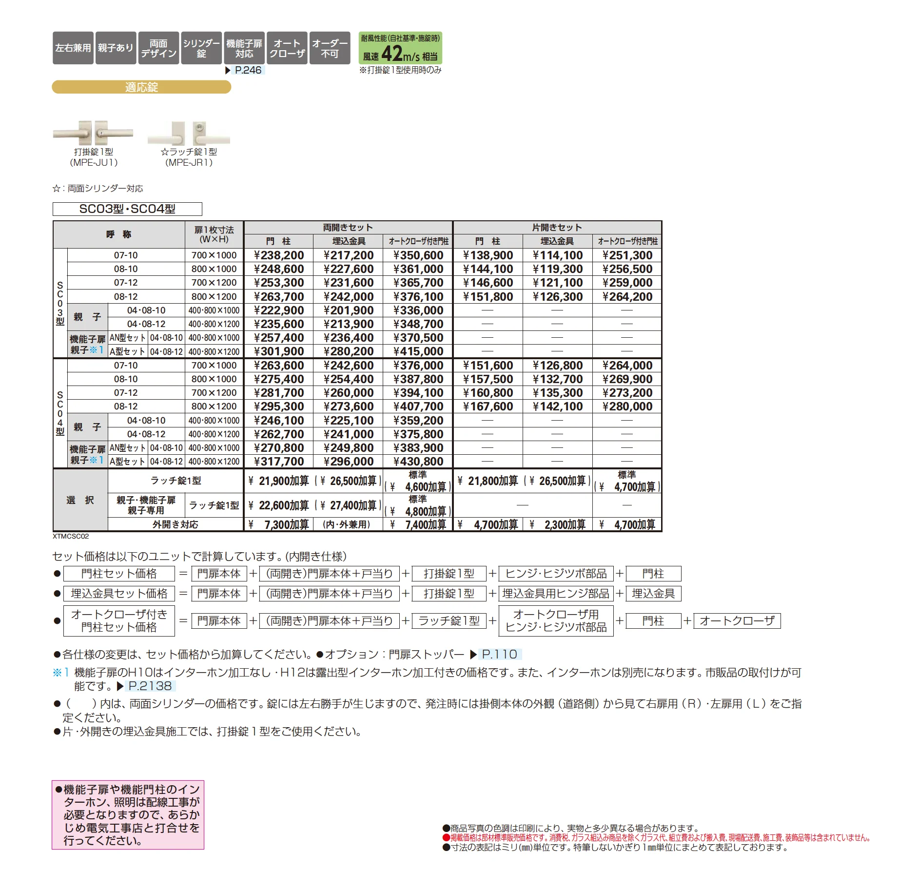 シャローネ 門扉 SC04型_価格_1
