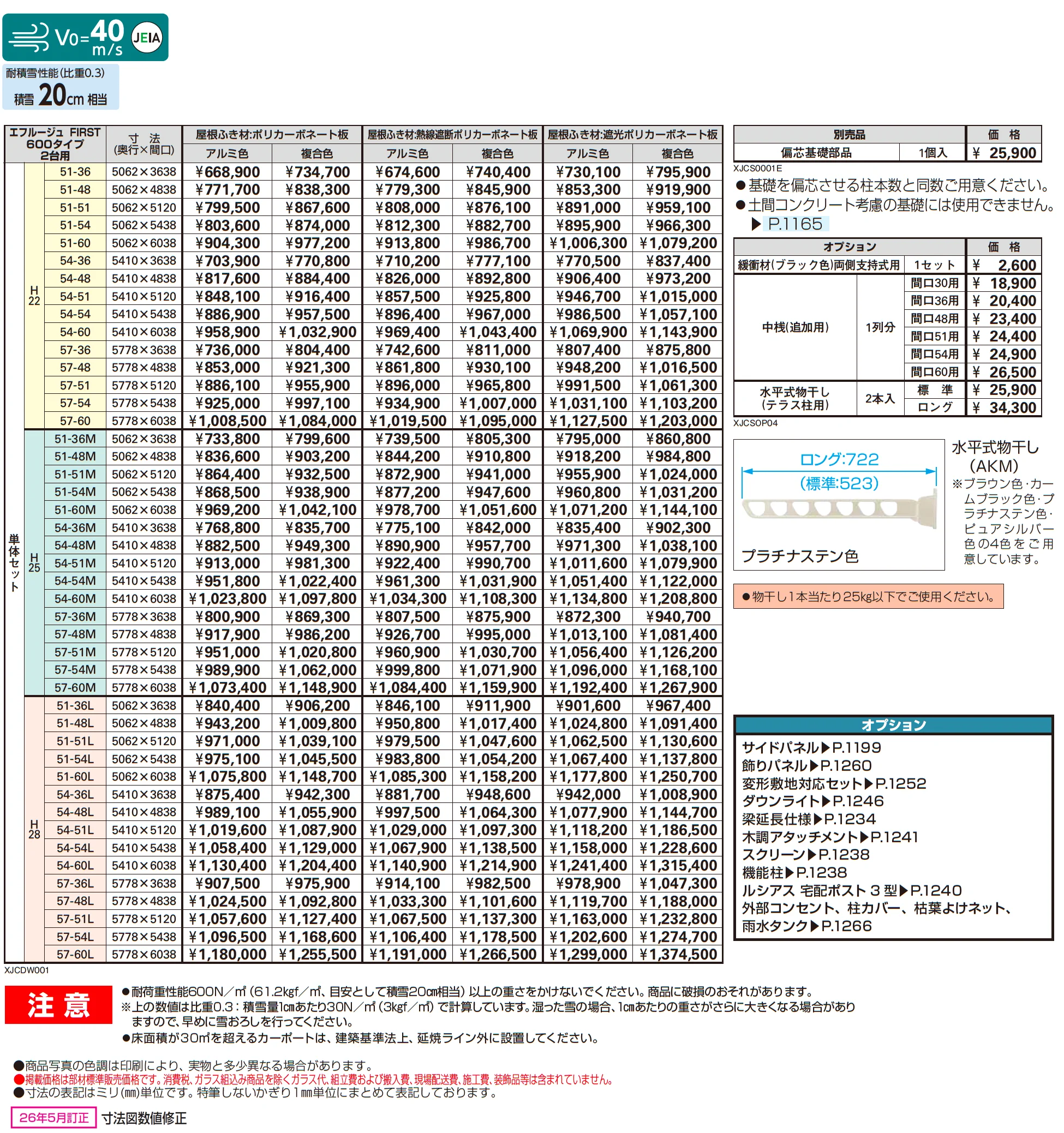 エフルージュ FIRST 600タイプ 2台用(単体)_価格_1
