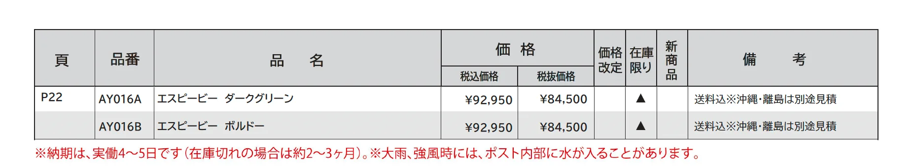 エスピービー_価格_1