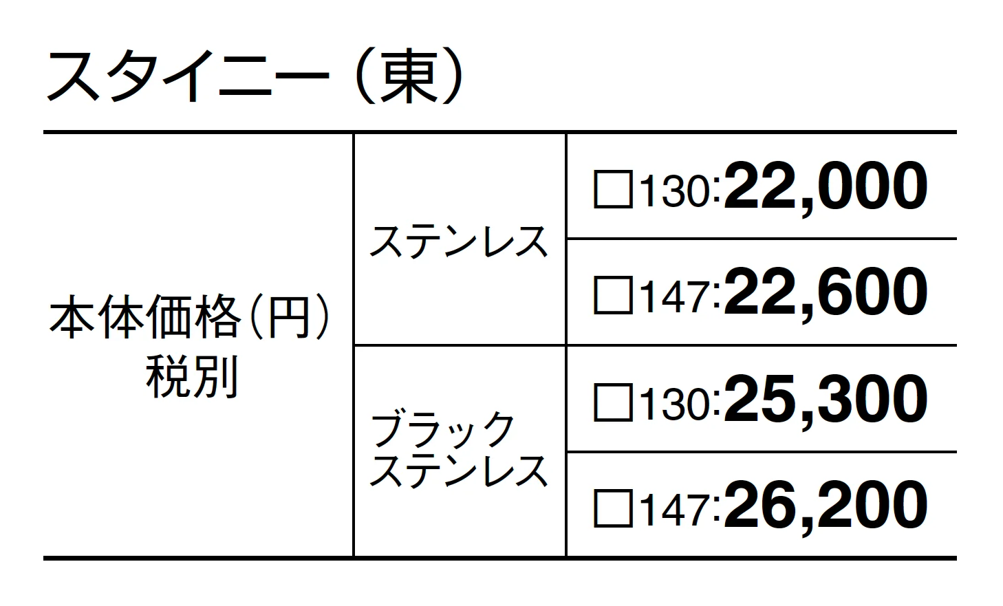 スタイニー_価格_1