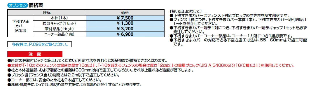 フェンスAA(木調) YR1型【2023年版】_価格_2